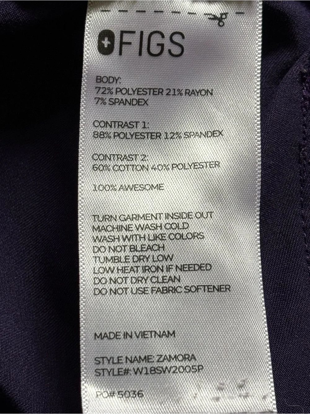FIGS Women’s Jogger Scrub Pants in Purple Jam - Picture 7 of 7